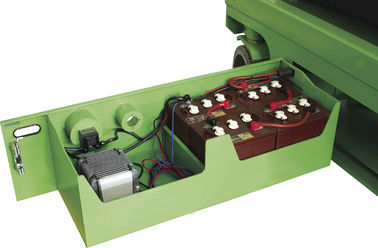 Green 10m Self Propelled Electric Scissor Lift Aerial Work Platform With Hydraulic Motor Driving