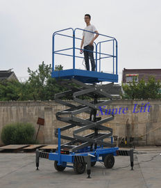 500Kg Loading Capacity Hydraulic Mobile Scissor Lift with 6 Meters Platform Height