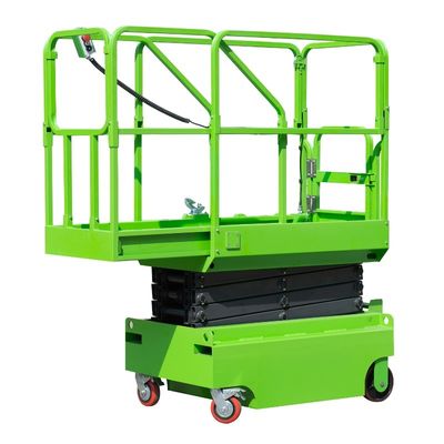 3m Platform Height Mini Scissor Lift Manual Pushing Aerial Work Platform With CE