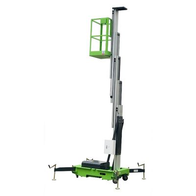 9 Meters 130kg Load Single Mast Lift , Aluminum Mobile Aerial Work Platform