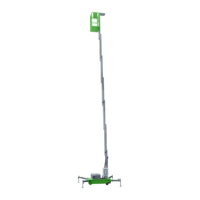 Aluminum Aerial Work Platform Single Mast Man Lift 8 Meters Lifting Height Vertical Lift