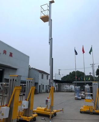 Industrial 6m Hydraulic Lift Aluminum Aerial Work Platform Single Mast