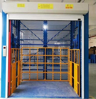 3T 4m Guide Rail Elevator Shear Fork Lift Platform with Emergency Stop Button for Cargo