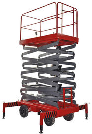 Four Wheel 11 Meters Industrial Mobile Scissor Lift Platform 300Kg Loading
