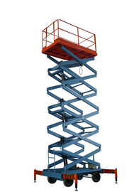 450Kg AC / DC Adjustable Extension Heavy Duty Scissor Lift with Four Wheel , Customized