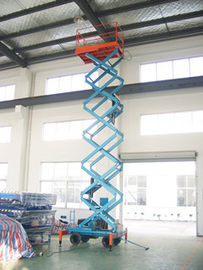 7.5 Meters Vertical Electric Small Scissor Lift , Telescopic Hydraulic Lift Table