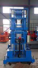 10m lobby / hotels Triple Mast Mobile Work Platforms with Electrical Pulling Device