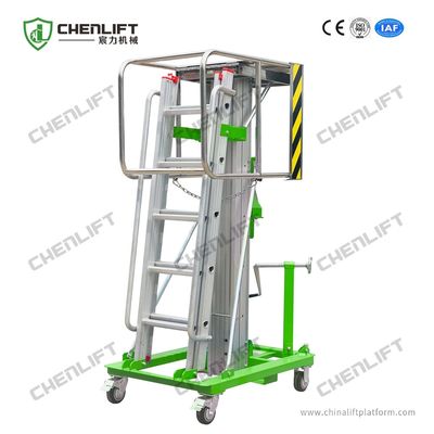4.6m Platform Height 125kg Load Capacity Manual Winch Elevating Work Platform