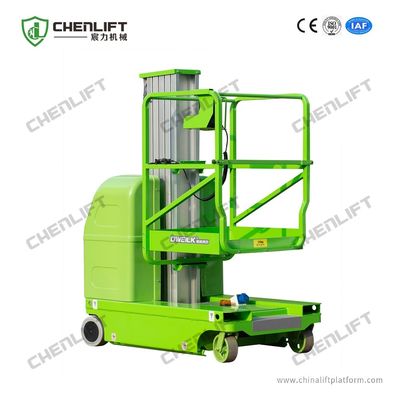 7.5 Meters Electrical Aerial Work Platform Single Mast Hydraulic Lift Equipment 125Kg Loading Capacity
