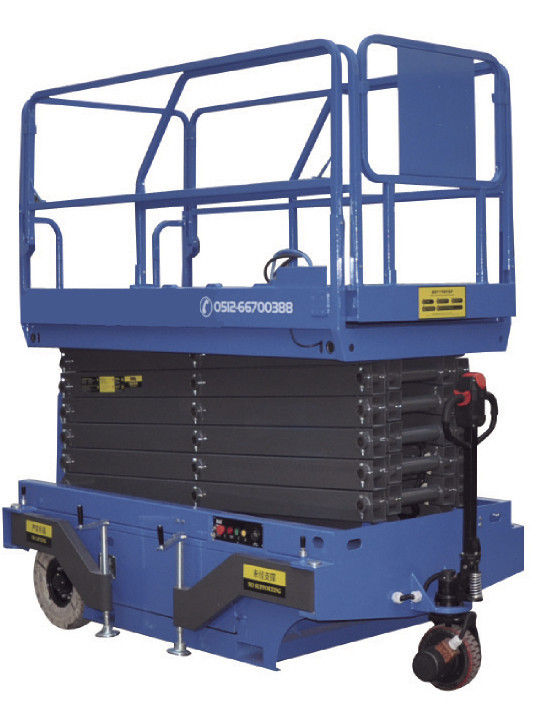 Max Height 10m Scissor Lift With Motorized Device Loading Capacity 300kg Optional Extension Platform