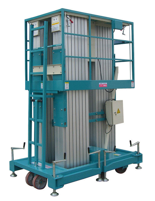 12M Platform Height Aluminum Aerial Work Platform with 300Kg Loading Capacity