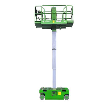 DC24V 100AH तेल मुक्त पूर्ण इलेक्ट्रिक वर्टिकल लिफ्ट सेल्फ प्रोपेल्ड